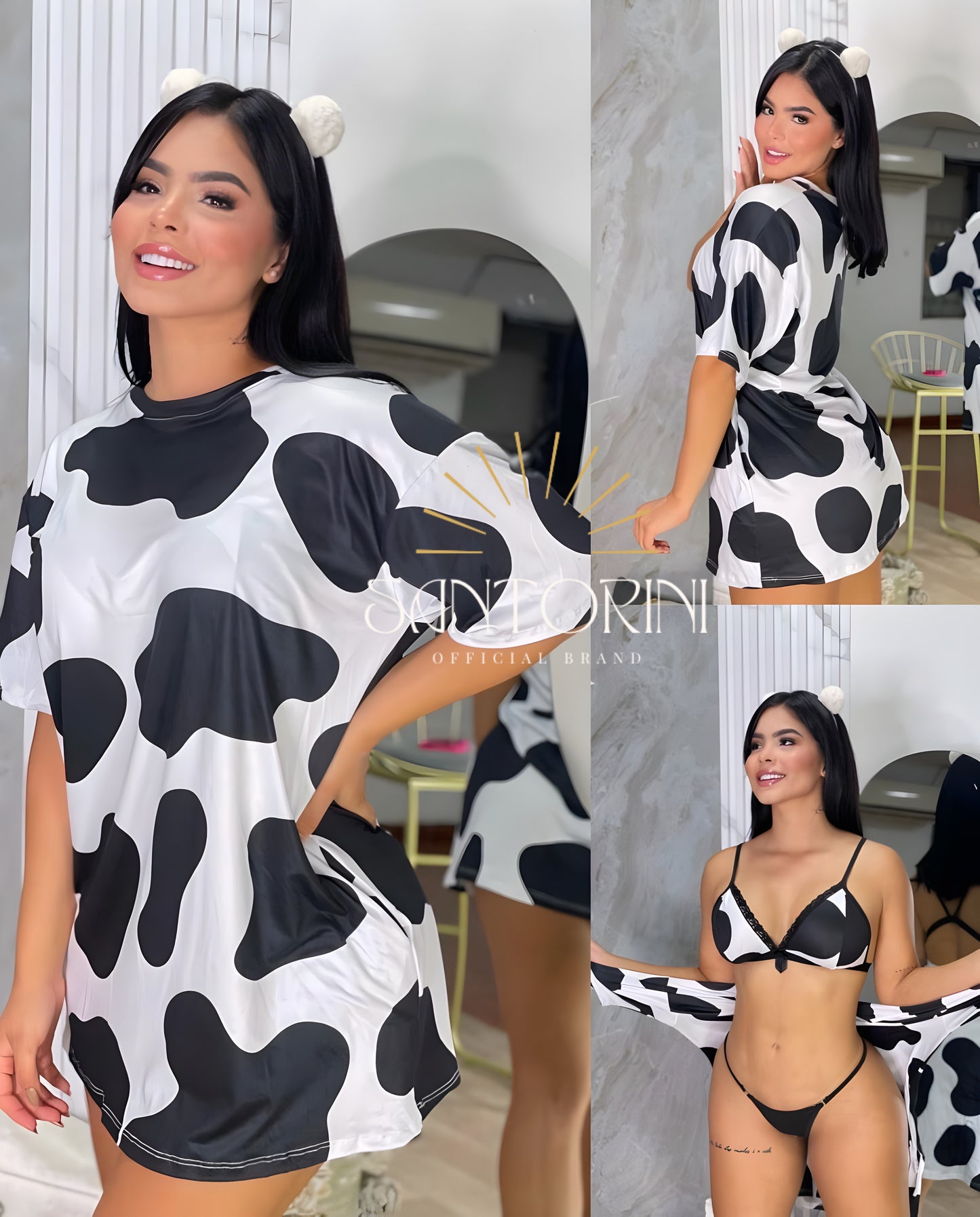 Cow Print Sexy & Cozy Sleepwear