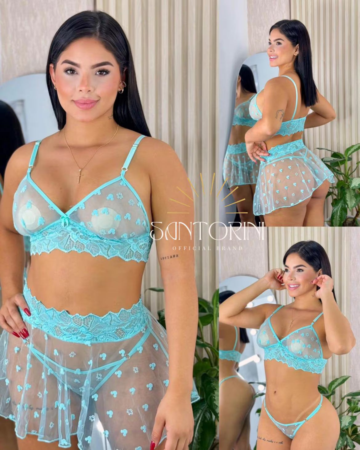 Azusena Light Blue Set Lingerie